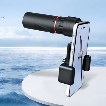 Compact Waterproof Monocular Telescope with Phone Holder
