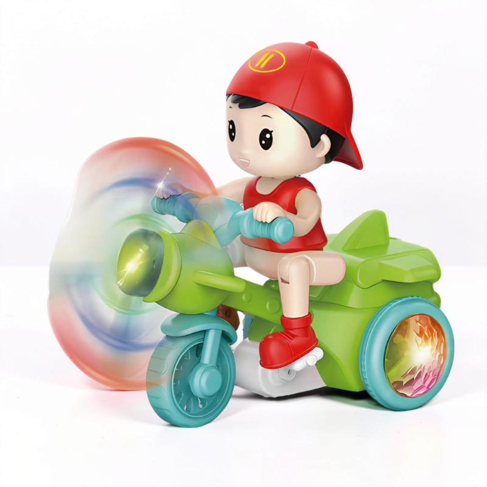 Musical Light Up Rotating Sensory Vehicle Motorcycle Toy