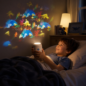 Rotating Ocean Room Lamp Night Light Projector