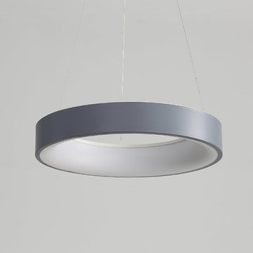 Ribbed Hoop Pendant Ceiling Lights with White LED