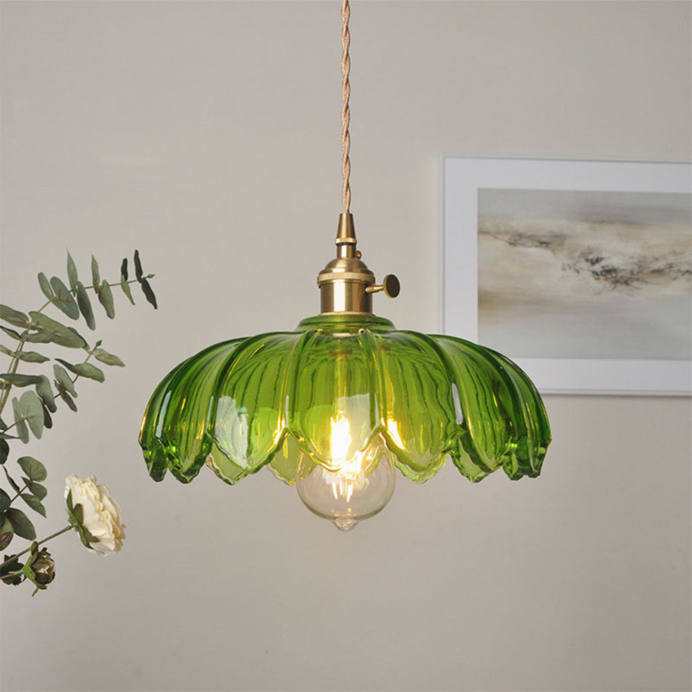 Pendant Light Vintage Glass Hanging Lamp