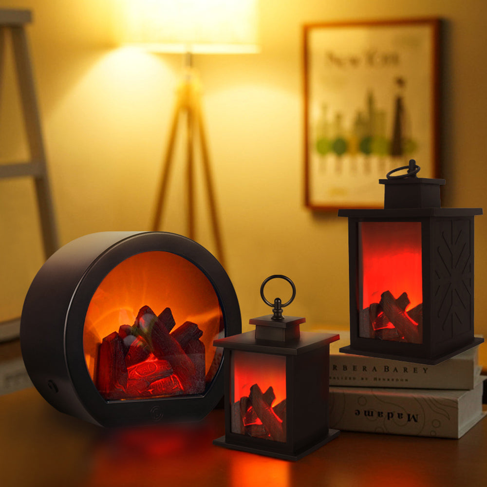 Simulated Compact Fireplace LED Christmas Lightings