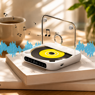 Bluetooth Portable CD Player with Anti-Skip and Headphone Jack