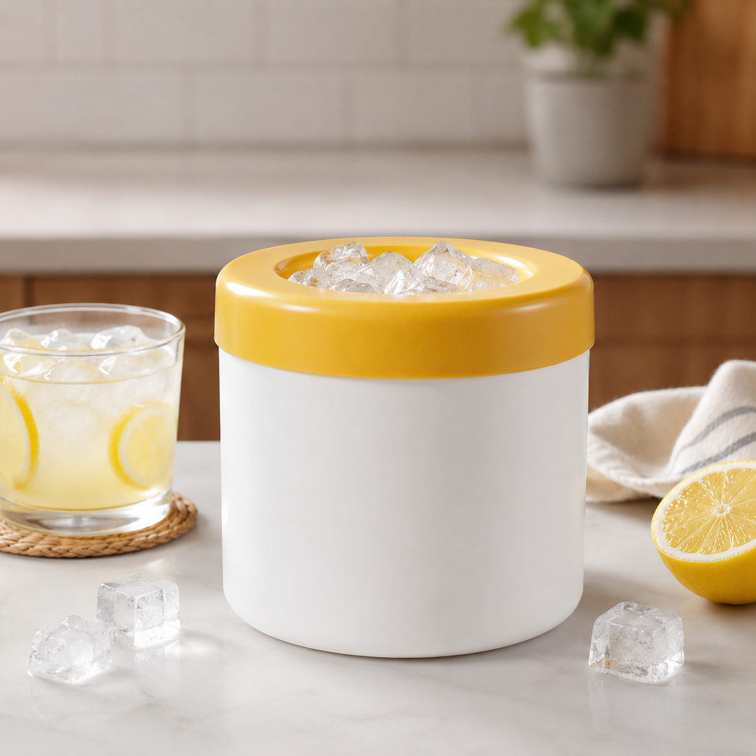 Compact Stackable Lidded Portable Ice Maker Tray