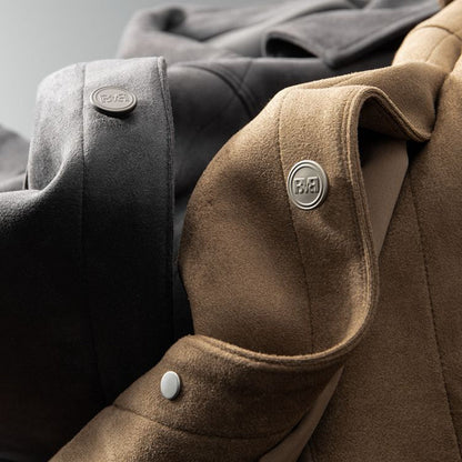 Fritz - Veste en daim pour hommes marron