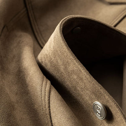 Fritz - Veste en daim pour hommes marron