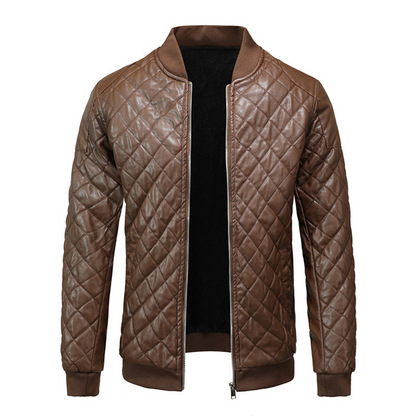 Bastian-Cuirjacket Hommes Moderne Noir