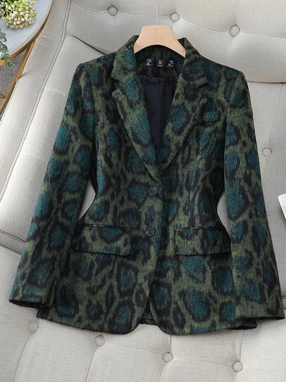 Amara - Blazer avec motif léopard pour femmes