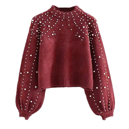 Dahlia - Pull-over tricoté avec encolure en O