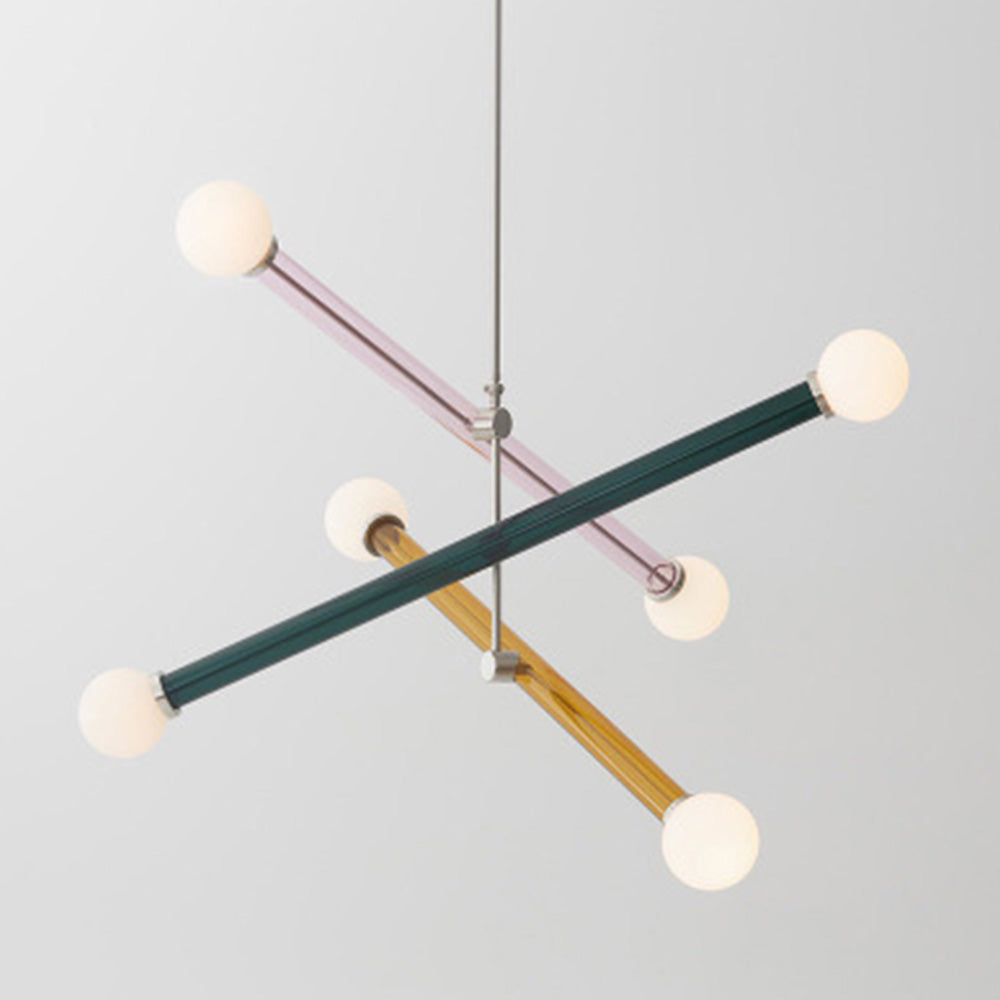 Triple Chandelier Colorful Stylish