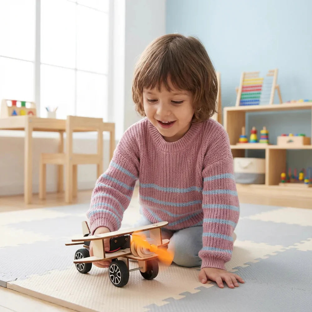 Building Kit Electric Airplane Science Toy STEM Toys