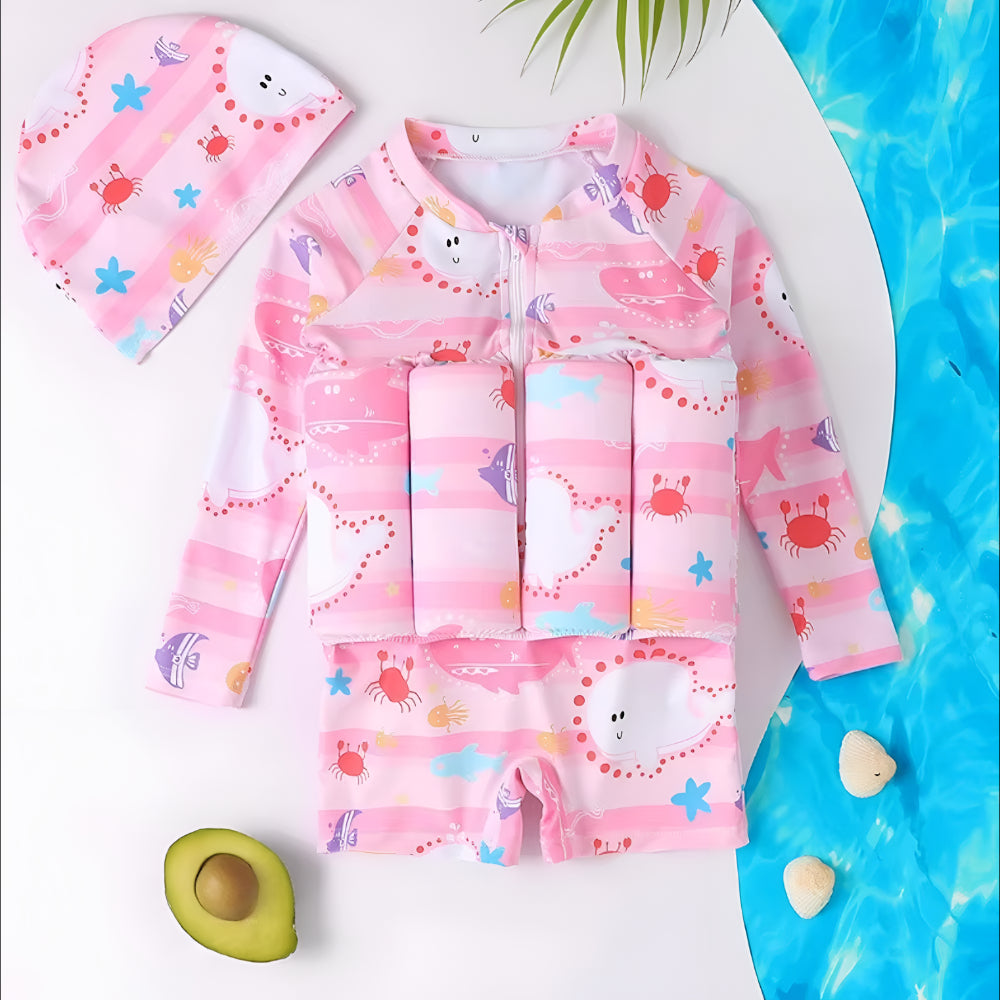 Kids Swim Vest Floating Training Suit with UV Protection