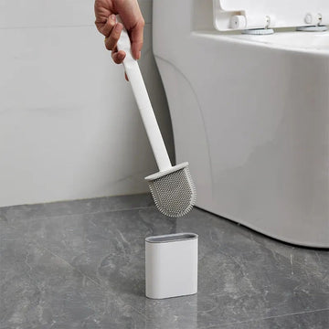 Silicone Toilet Brush Wall Mounted Bathroom Cleaner