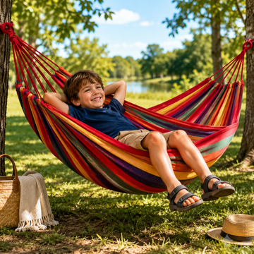 Portable Lightweight Mesh Canvas Travel Camping Hammock