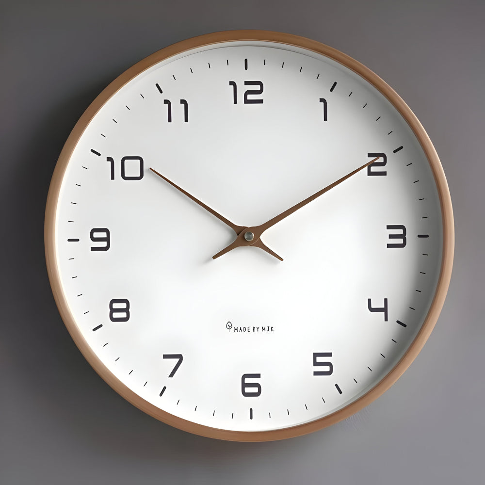 Silent Modern Round Wall Clock Decorative Home Accent