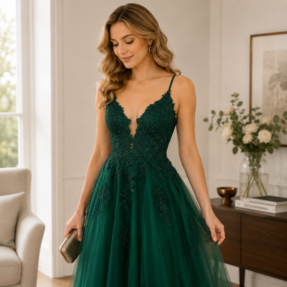Prom Dress Lace Up Formal Evening Gown