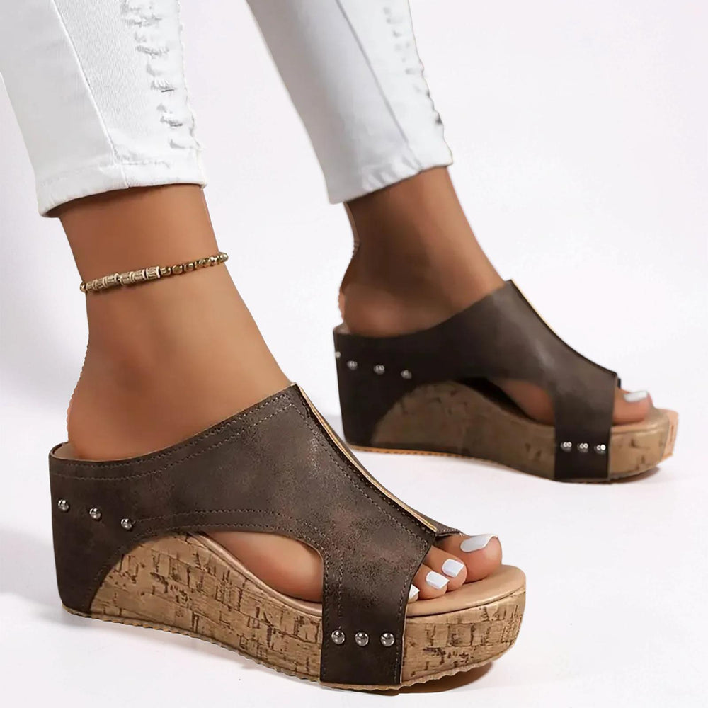 Sandals Wedge Platform Slip On Casual Summer Shoes