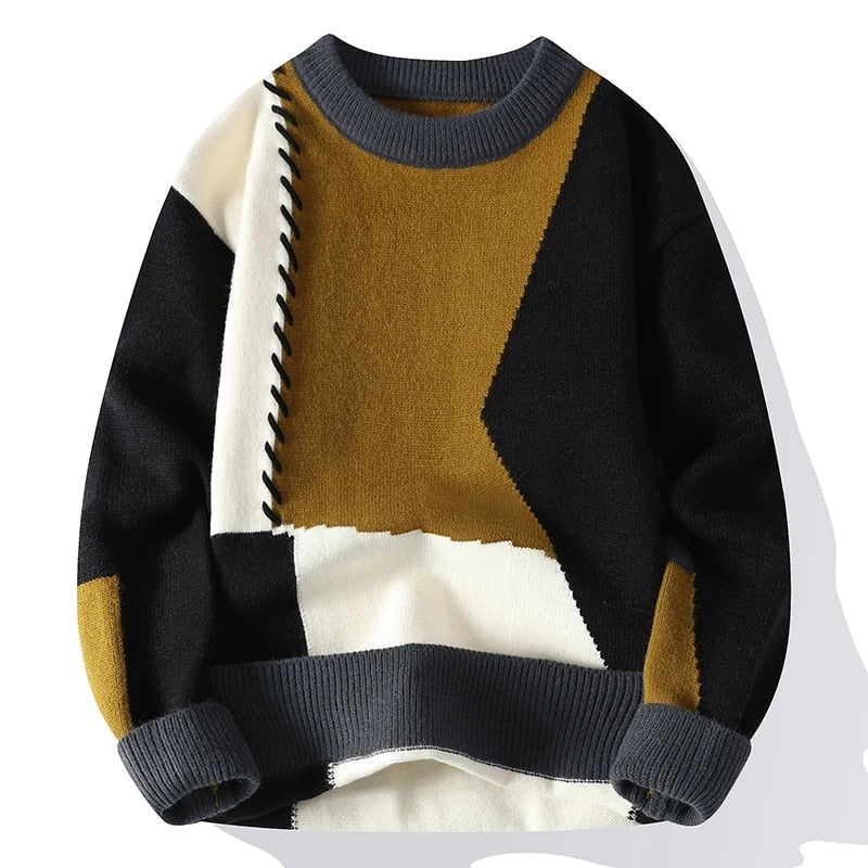 Ursin - Pull en tricot multicolore pour homme