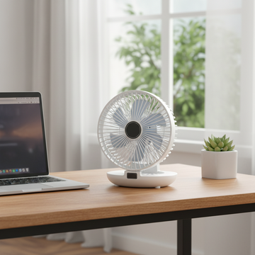 Cooling Blanket Portable Fan Foldable Mesh Oscillating