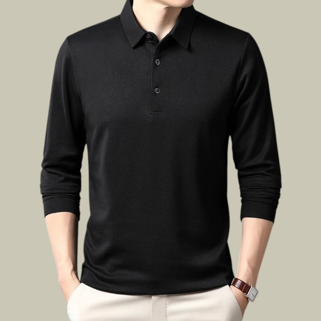 Mikail | Men's Casual Longsleeve Polo Shirt