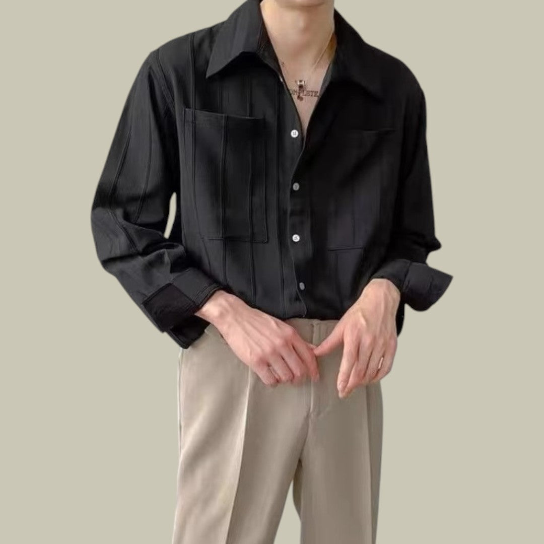 Dante | Men's Trendy Ribbed Shirt