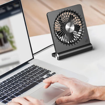 Portable USB Fan Cooling Box Compact Foldable Desktop Clip