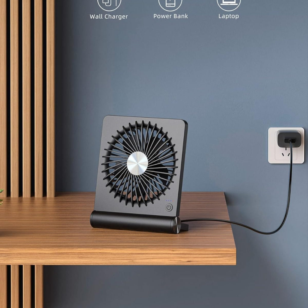 Portable USB Fan Cooling Box Compact Foldable Desktop Clip