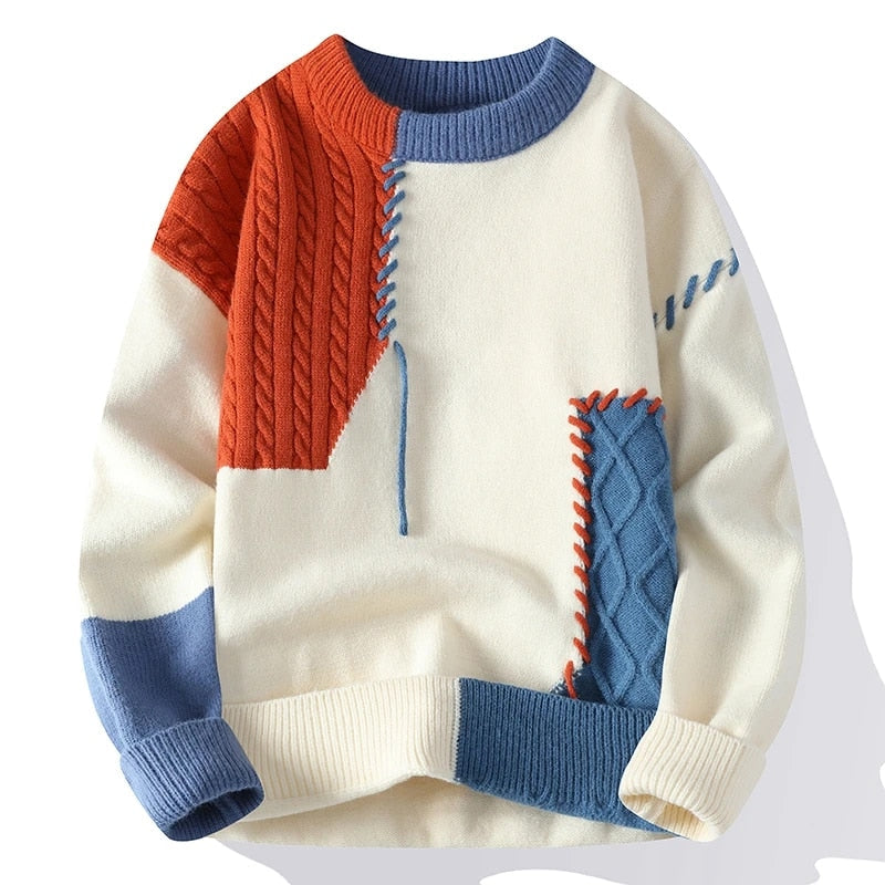 Ursin - Pull en tricot multicolore pour homme