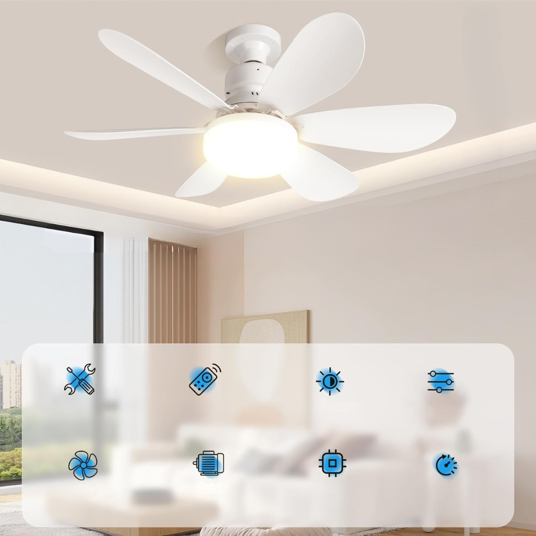 Ceiling Breeze Fan with Adjustable LED Lighting