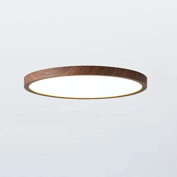 Ceiling Light Modern Round Flush Wood Tone