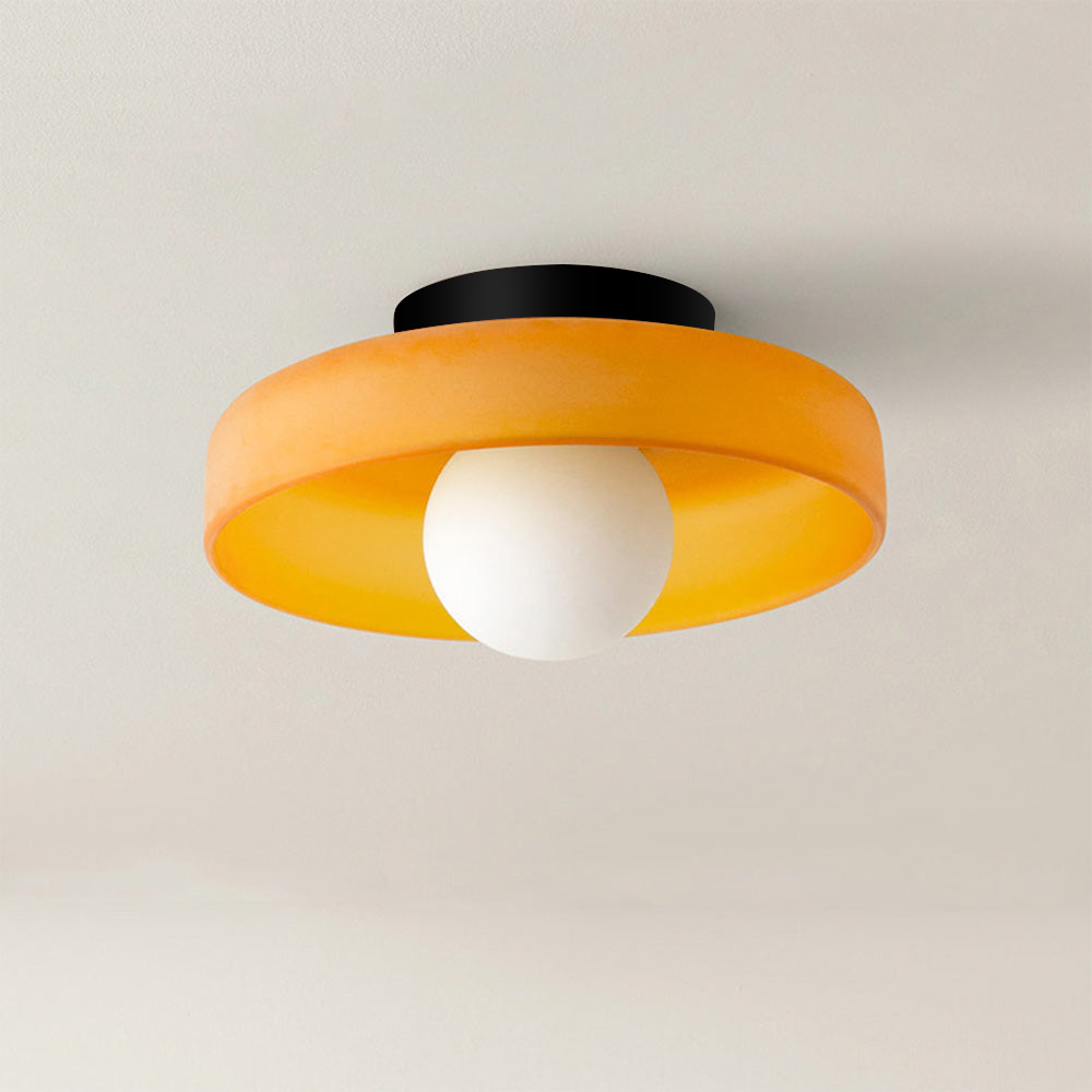 Ceiling Light Modern Round Glass Fixture