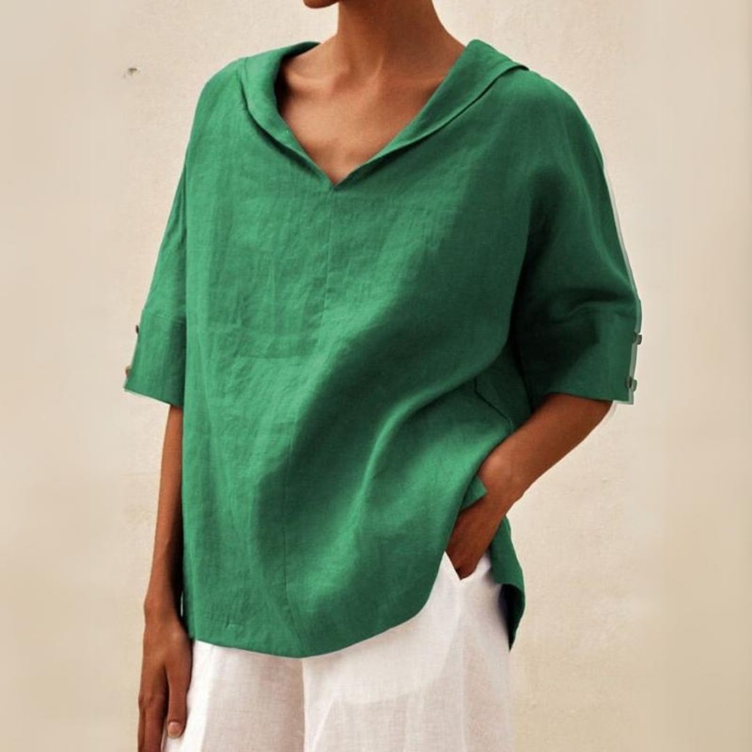 Blouse V Neck Casual Summer Top