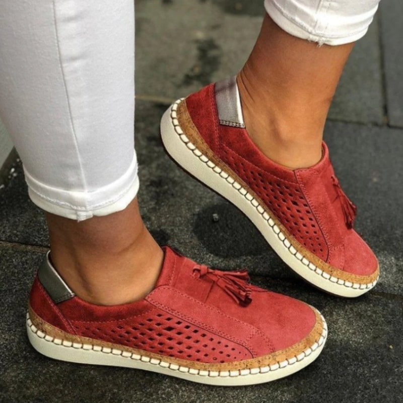 Casual Slip On Walking Loafers for Women with Arch Support Design