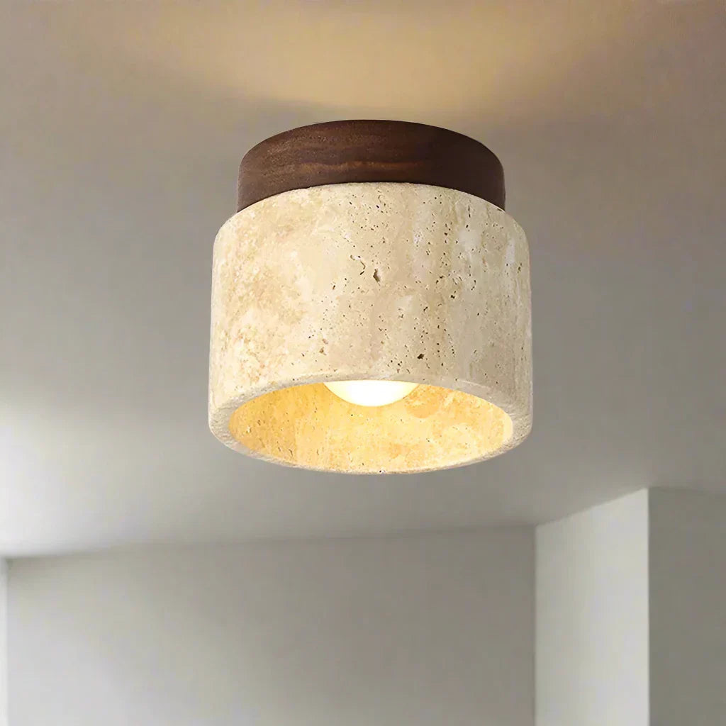 Ceiling Light Marble Wood Modern Minimalist Lamp