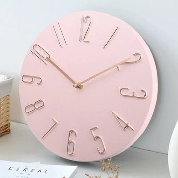 Silent Round Wall Clock for Home and Office Decor