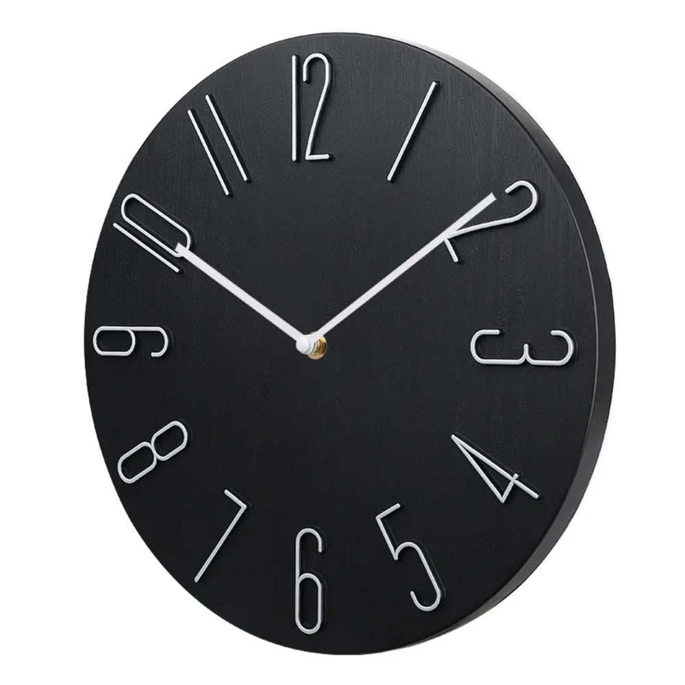 Silent Round Wall Clock for Home and Office Decor