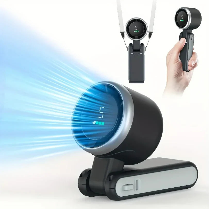 Handheld Mini Fan Portable Rechargeable Clip-On Neck Fan