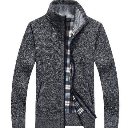 Alaric - Hommes Cardigan Col Roulé