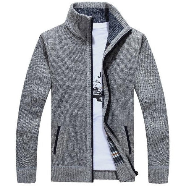 Alaric - Hommes Cardigan Col Roulé