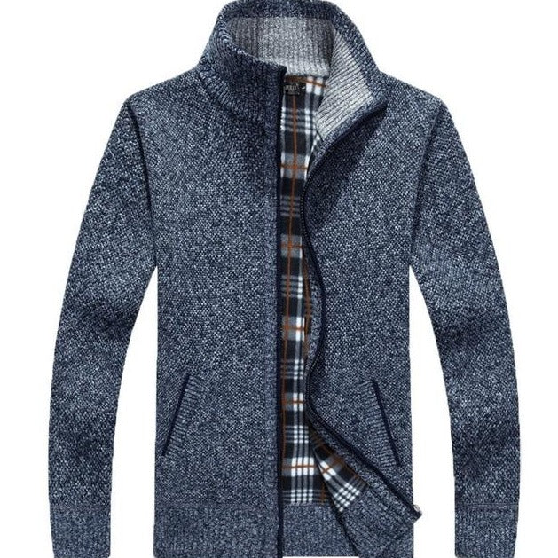 Alaric - Hommes Cardigan Col Roulé