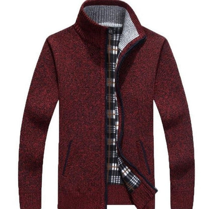 Alaric - Hommes Cardigan Col Roulé