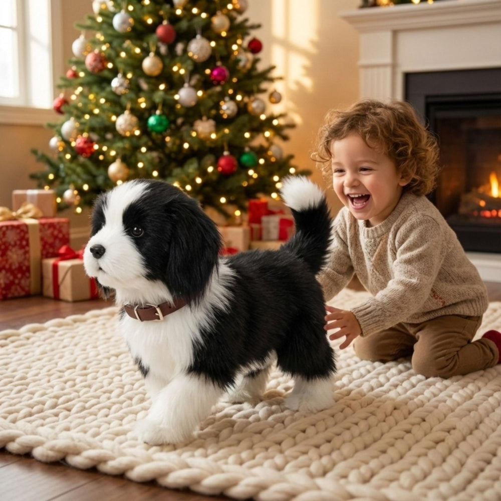 Interactive Robot Dog Puppy Toy Walks Barks and Gestures