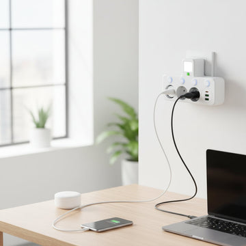 Power Strip with USB Outlets and Wall Mount Surge Protection