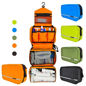 Travel Cosmetic Bag Hanging Toiletry Bag with Zip Pocket and Handle