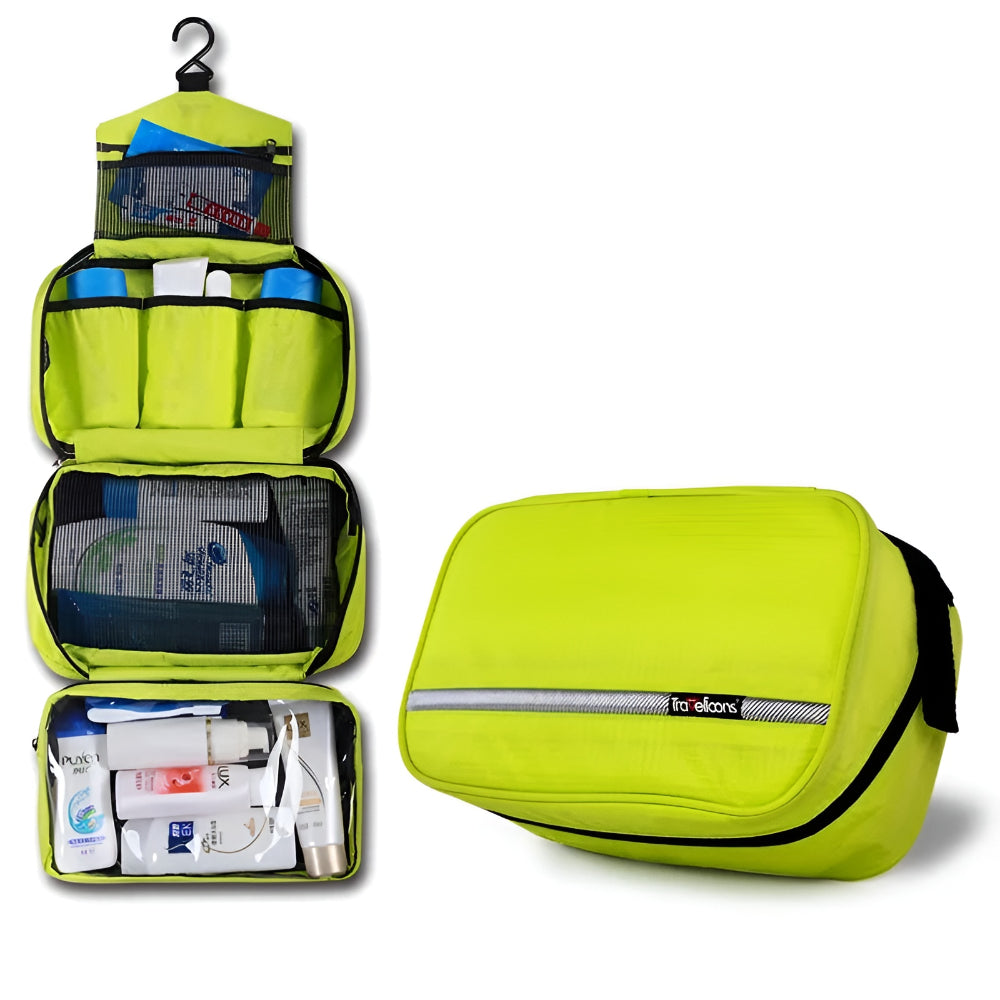 Travel Cosmetic Bag Hanging Toiletry Bag with Zip Pocket and Handle