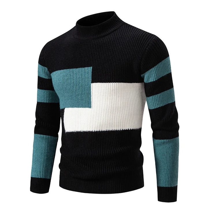 Kairo - Pull-over en tricot avec col montant homme