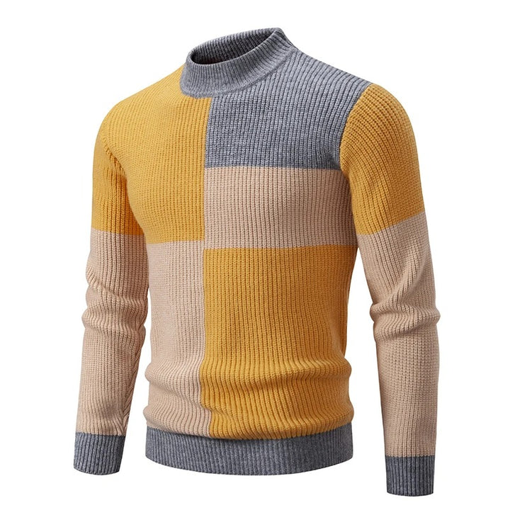 Kairo - Pull-over en tricot avec col montant homme