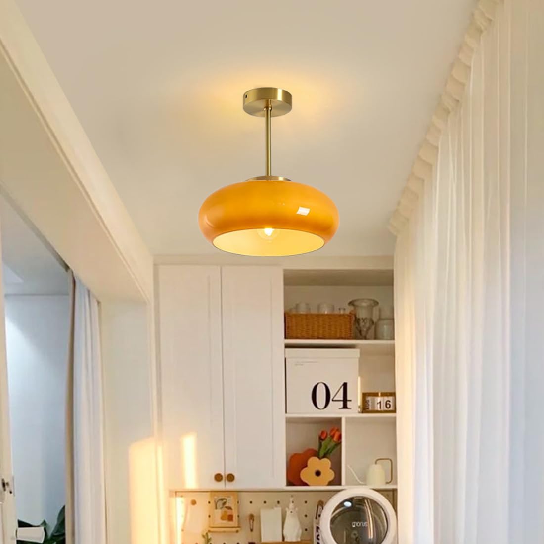 Ceiling Light Vintage Glass Pendant Lamp