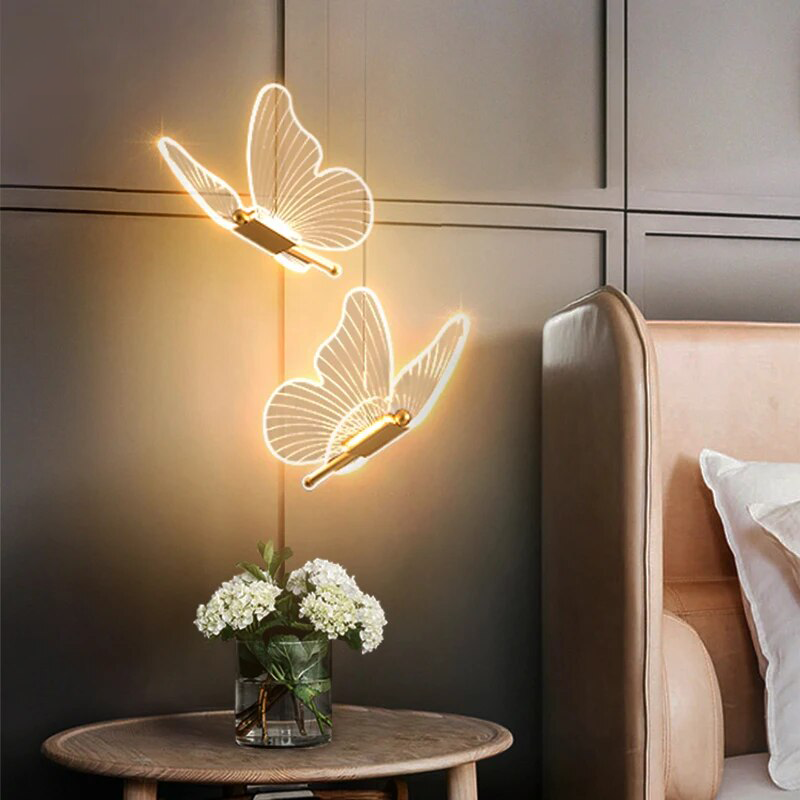 Pendant Light Modern Butterfly LED Wall Fixture