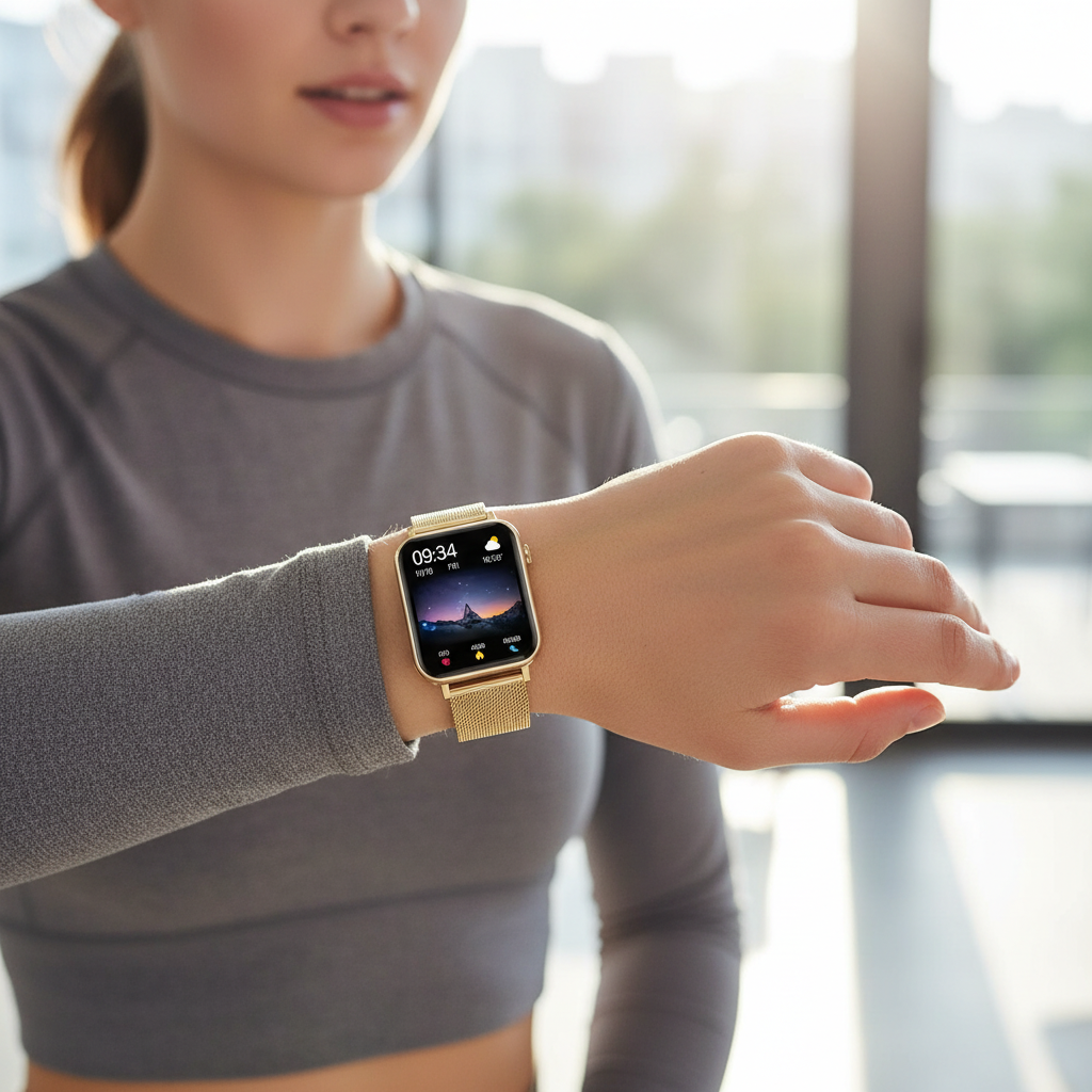 Fitness Smartwatch Touchscreen Pulse for Women